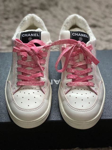 chanel 2015 cruise sneakers|Chanel sneakers pink and white.